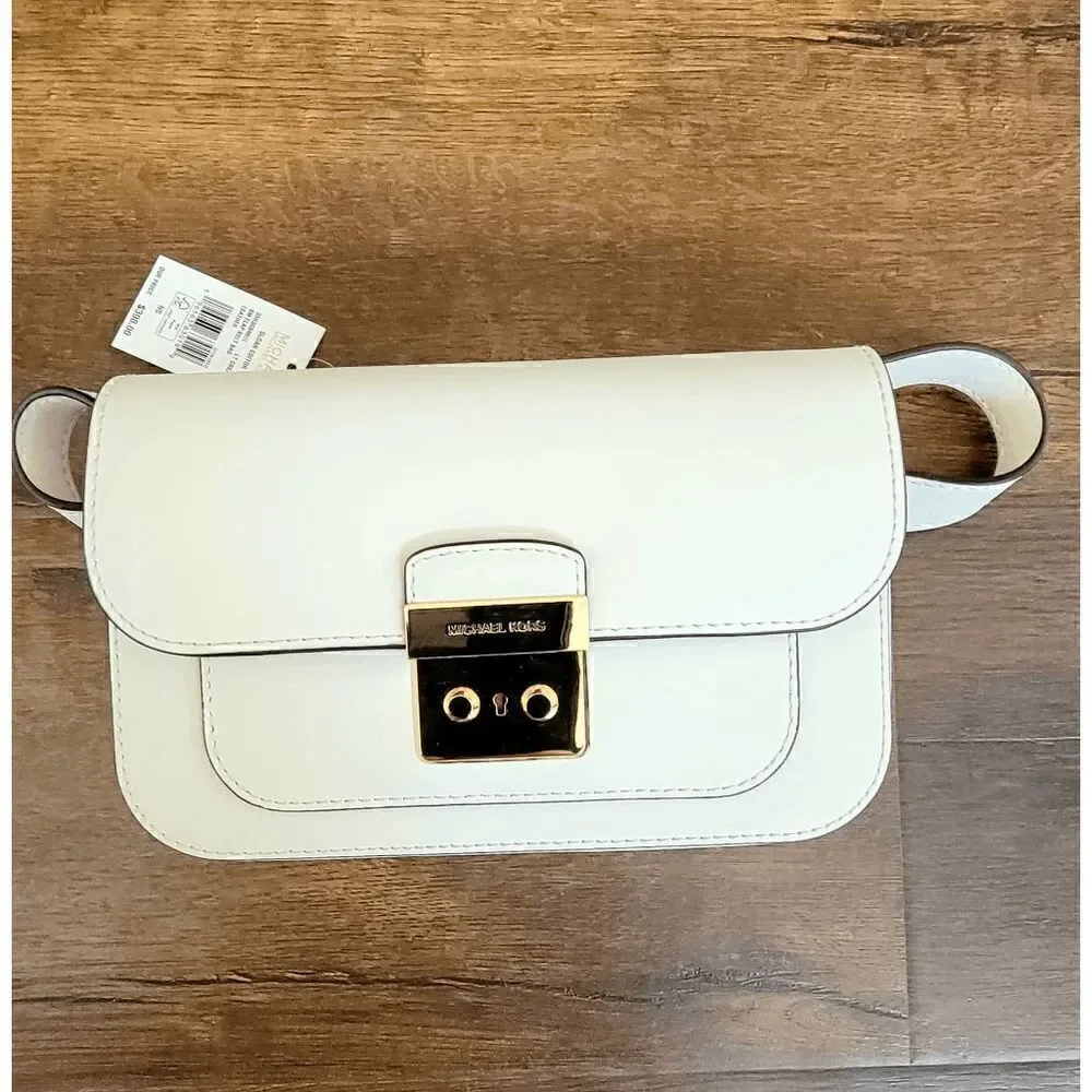 Michael Kors Sloan Editor Leather belt Bag -LT Cream